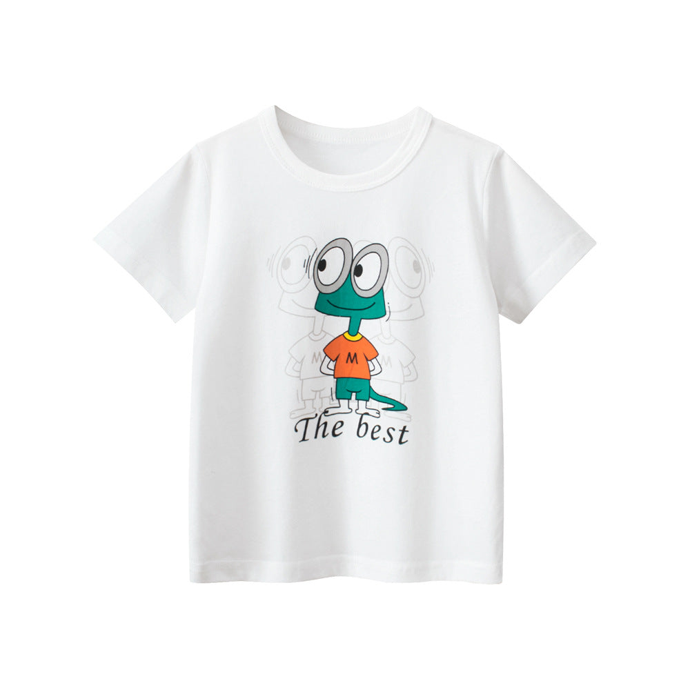 Boys’ Cartoon Animals Pattern T-Shirt In European And American Style-0